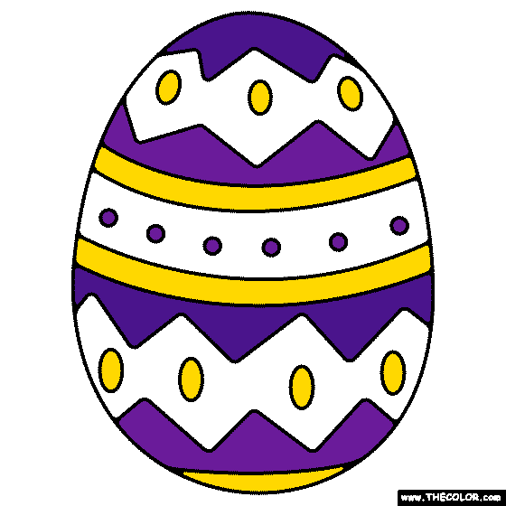Decorated Easter Egg Coloring Page