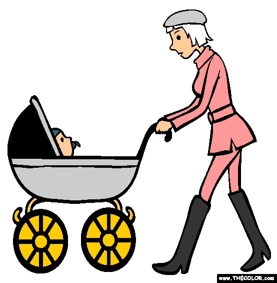 Stroller Coloring Page