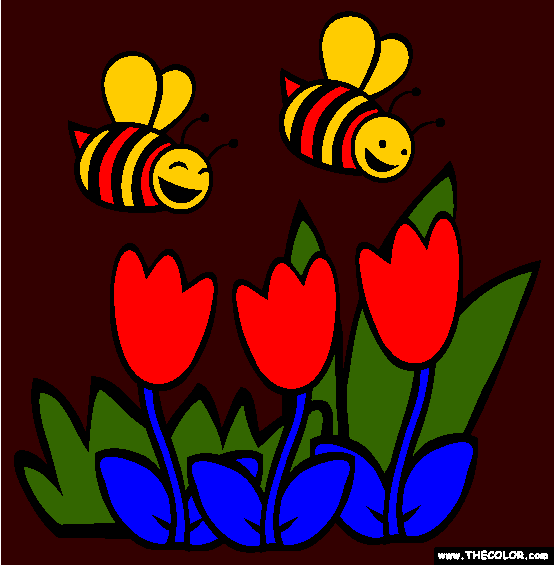 Bees Coloring Page