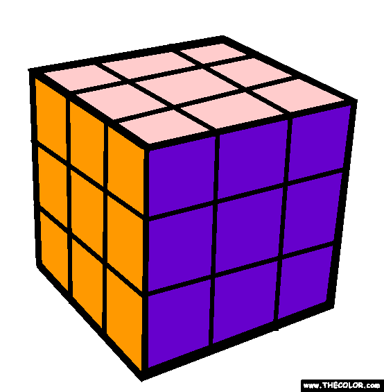 Rubiks Cube Coloring Page