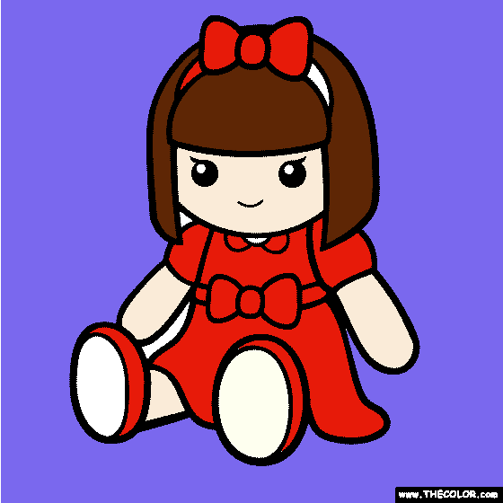 Dolls Coloring Page