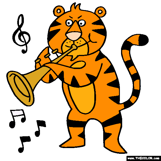Tiger-trumpet Coloring Page | Color Tiger-trumpet