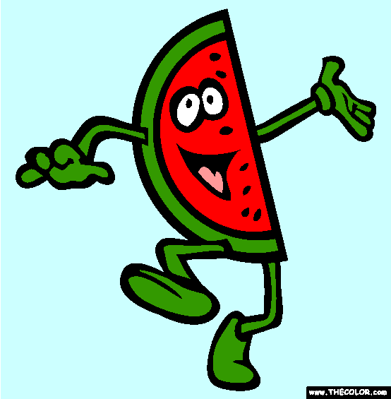 Watermelon Coloring Page