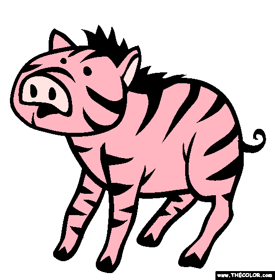 Zebrapig Coloring Page