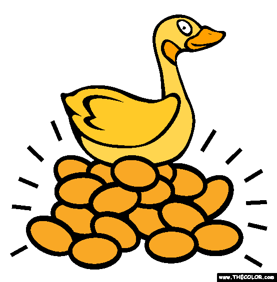 The Goose With Golden Eggs Coloring Page