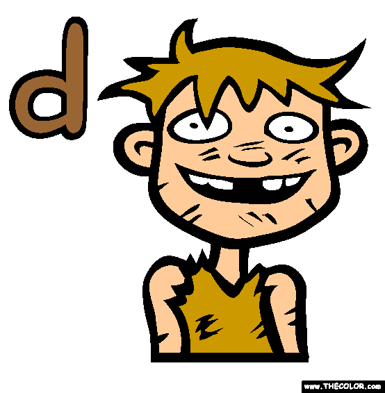 The Letter D Online Alphabet Coloring Page