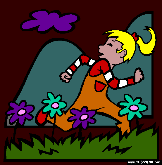Running Coloring Page