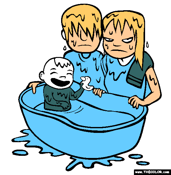 Bath Time Coloring Page