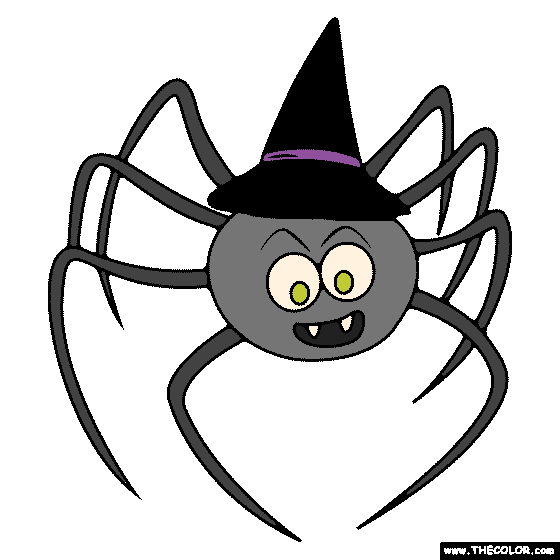Halloween Spider Coloring Page