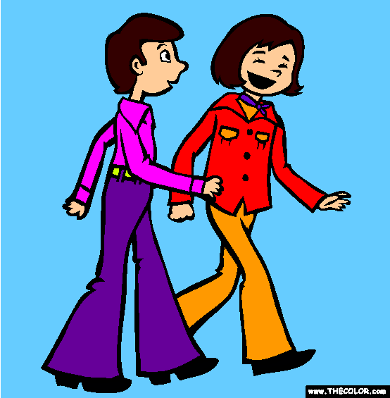 70s Fashion Coloring Page