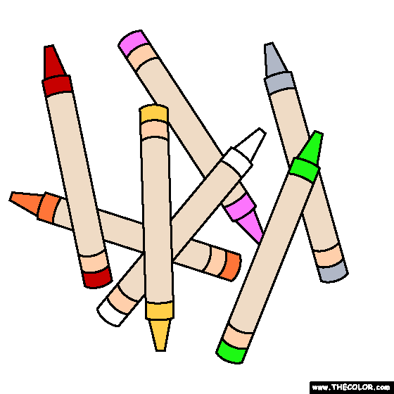 Crayons Coloring Page