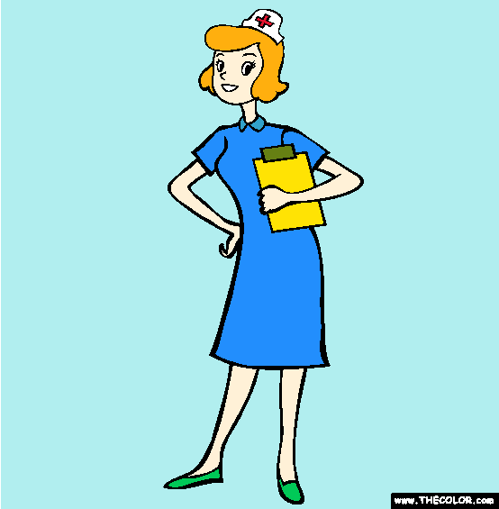 Nurse Coloring Page