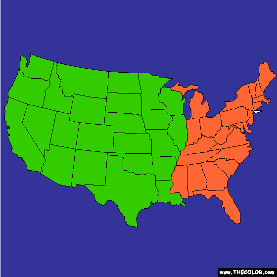 United States Map Coloring Page