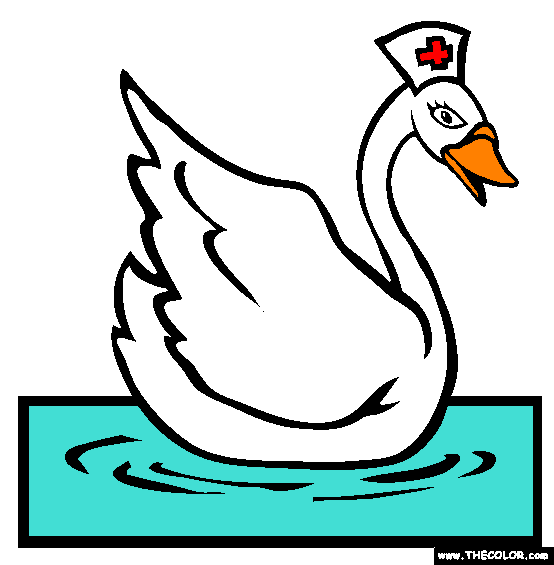 Nurse Swan Online Coloring Page 