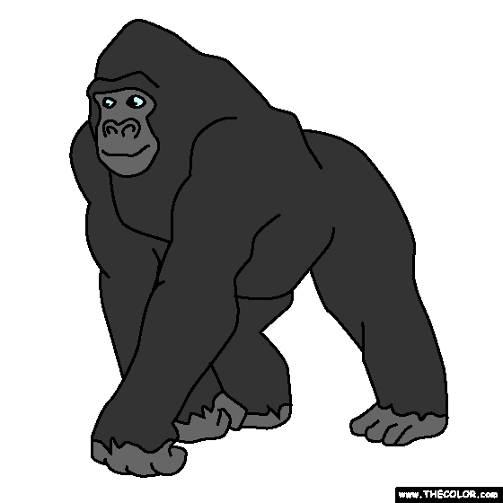 Gorilla Coloring Page