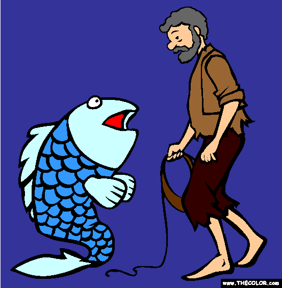 The Fisherman And His Wife Coloring Page