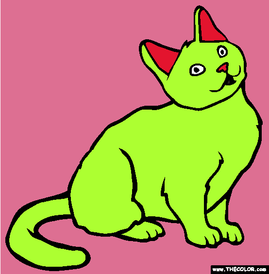 Chartreux Cat Online Coloring Page