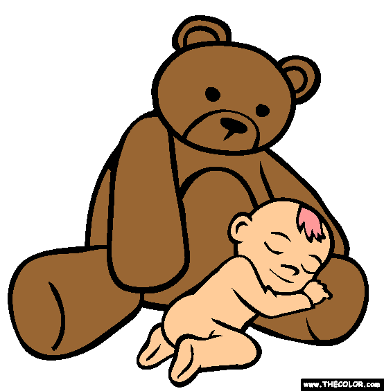 First Teddy Bear Coloring Page