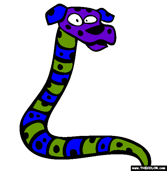 Dalmatian Worm Coloring Page