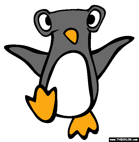 Hammerhead Penguin Coloring Page
