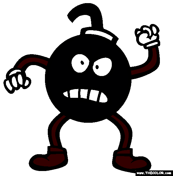 Halloween Bomb Costume Online Coloring Page