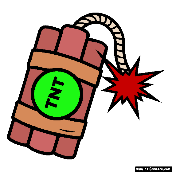 TNT Dynamite Coloring Page