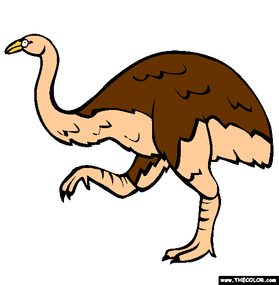 Dinornis Coloring Page