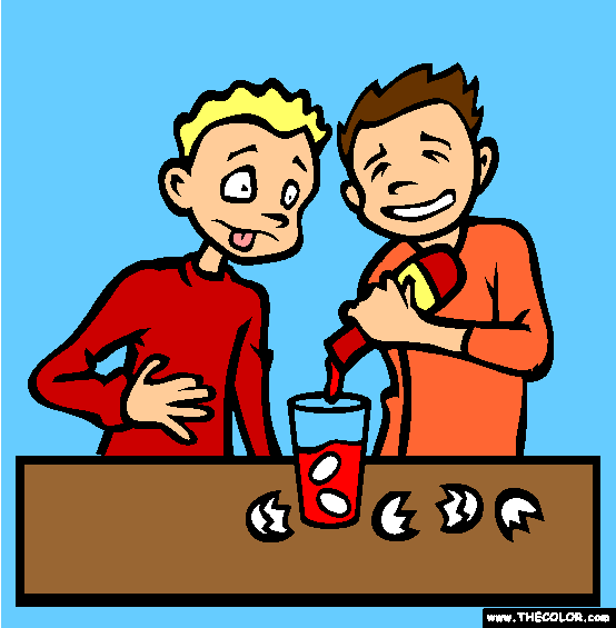 Raw Eggs And Ketchup Coloring Page