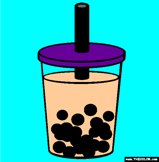 Bubble Tea Coloring Page