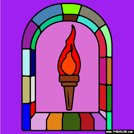 Torch Coloring Page