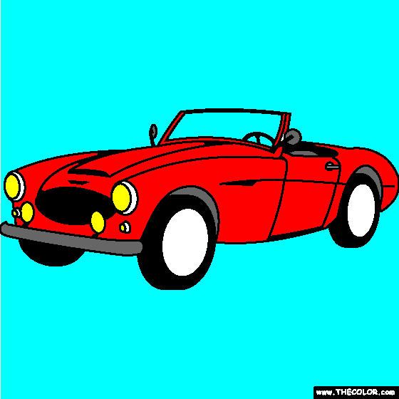 Austin Healey 100 Coloring Page