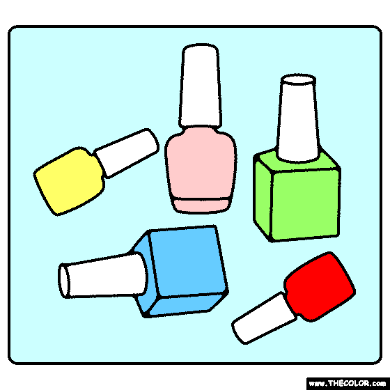 Nail Polish Bottle Coloring Page