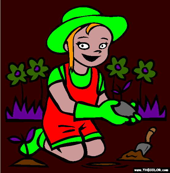 Gardening Coloring Page