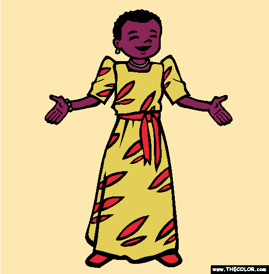 Uganda Coloring Page