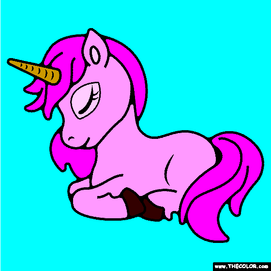 Baby Unicorn Coloring Page