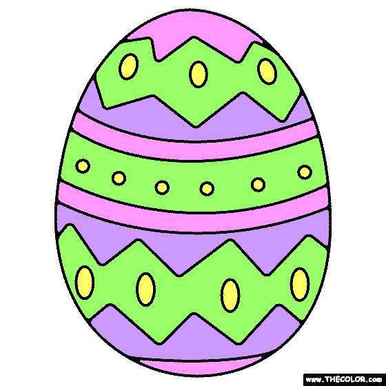 Decorated Easter Egg Coloring Page