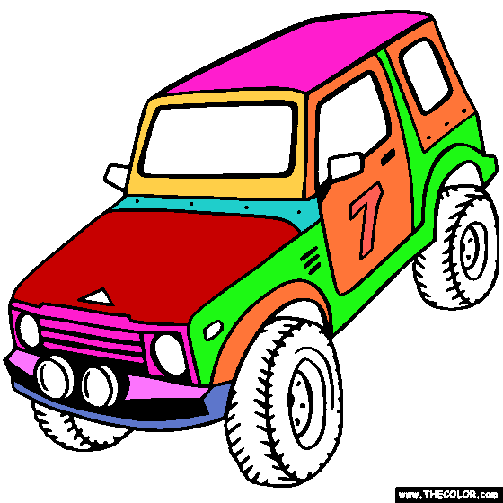 4x4 truck online coloring page