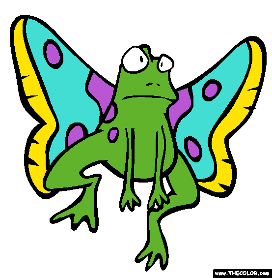 Frog Moth Coloring Page
