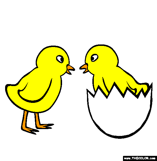 Chicks Coloring Page