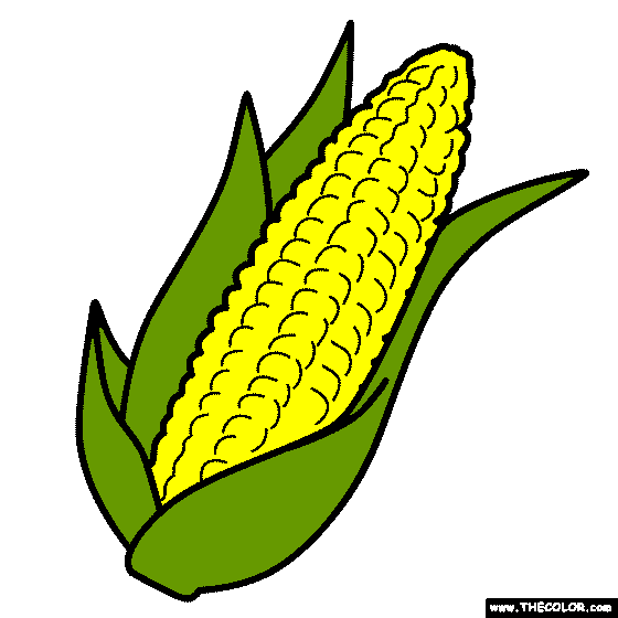 Corn On The Cob Coloring Page