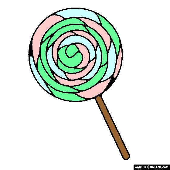 Swirl Lollipop Coloring Page