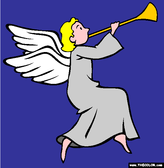 Christmas Angel Online Coloring Page