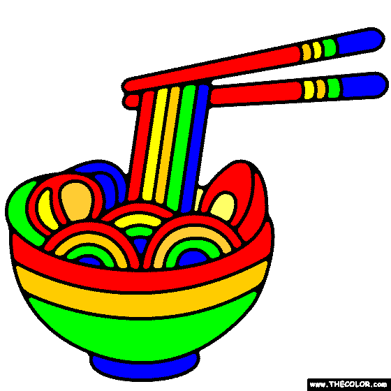 Ramen Bowl Coloring Page