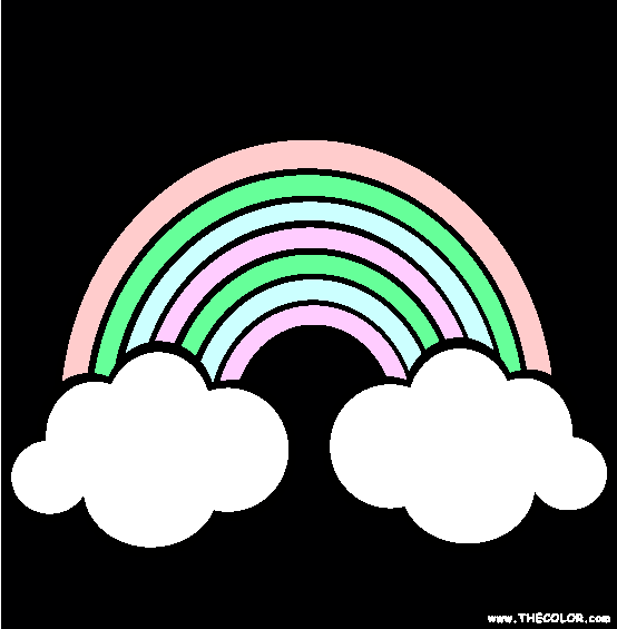 Rainbows Coloring Page