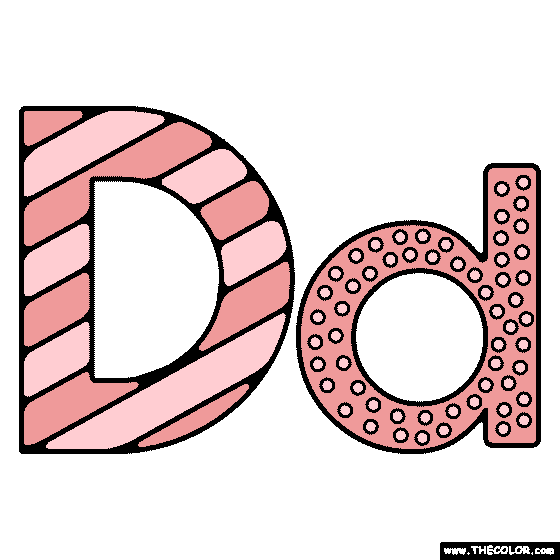 Letter D Coloring Page