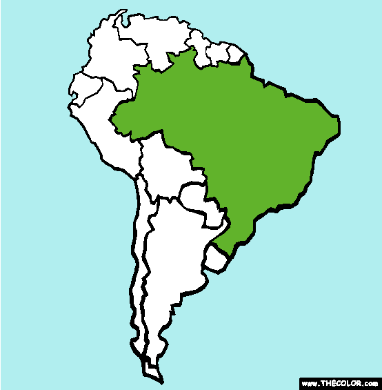 South America Coloring Page