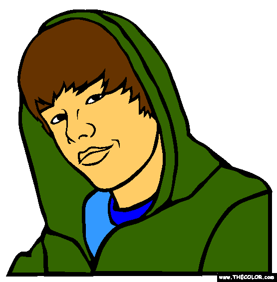 Justin Bieber Coloring Page