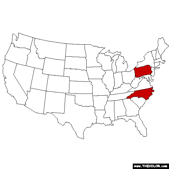 United States Map Coloring Page