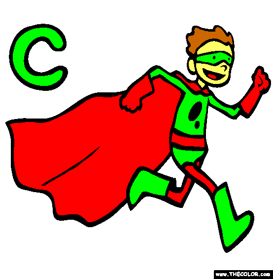 The Letter C Online Alphabet Coloring Page