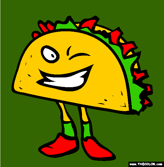 Taco Coloring Page